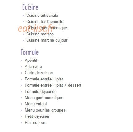 Carte et menu de Les Mijoteux gourmand Auberge de la cour d'henon à Cisse — Les informations sur les menus