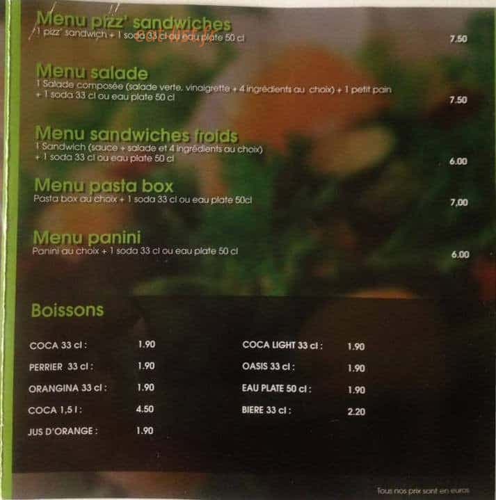 L'épisode gourmand — carte page 6
