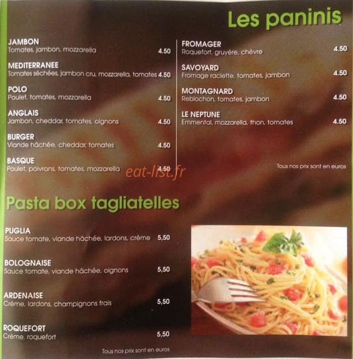 L'épisode gourmand — carte page 5