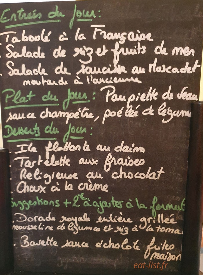 Carte et menu de Le Neuvillois à Neuville de Poitou — Exemple de menu