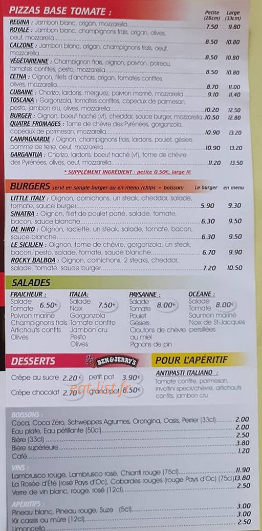 Tart O Pizz — carte page 2