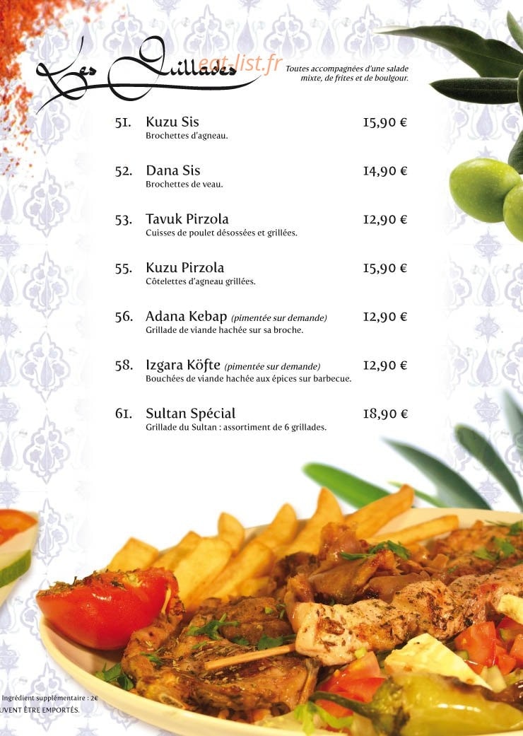 Le Sultan — carte page 3