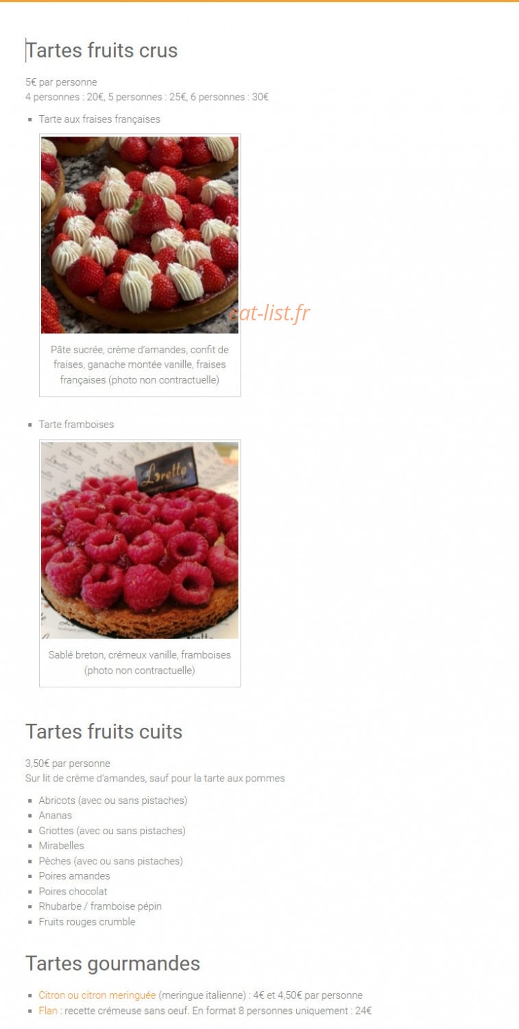 Lorette boulangerie — carte page 3