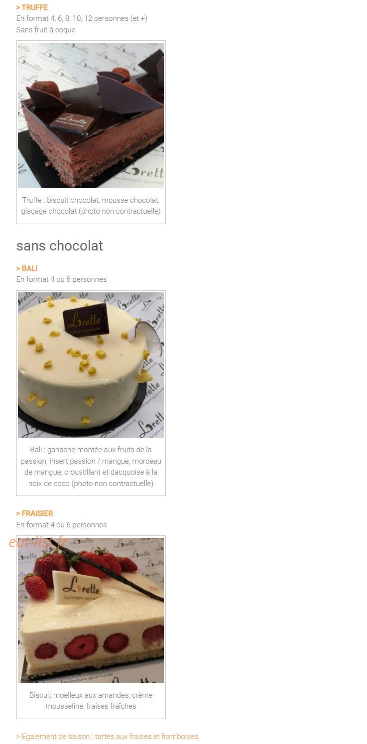 Lorette boulangerie — carte page 5