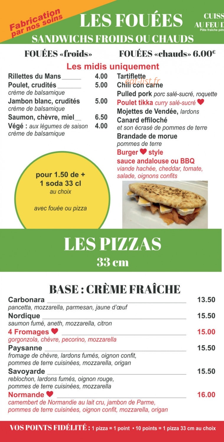 Pizz'N'fouée — carte page 2