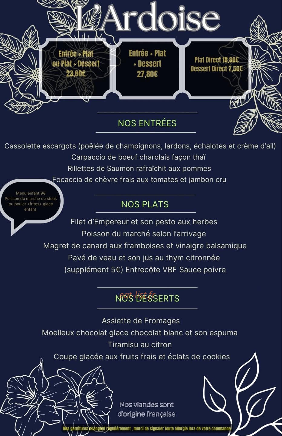L'Ardoise — carte page 1