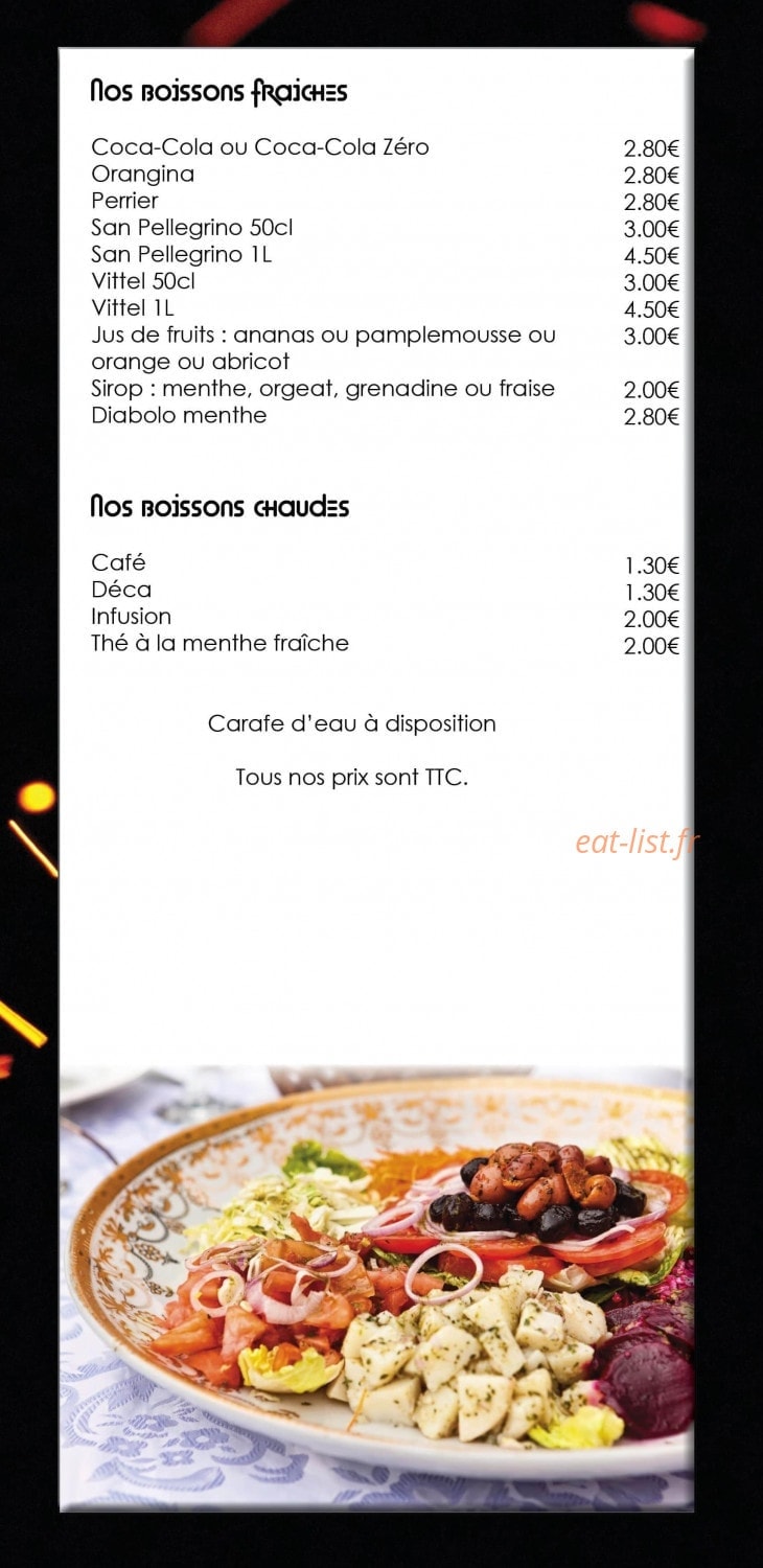 La chope d'orient — carte page 6
