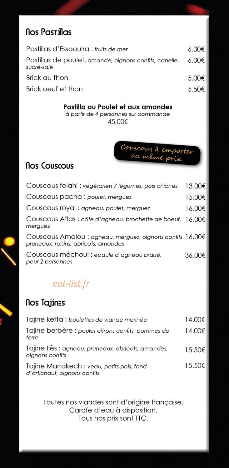 La chope d'orient — carte page 3