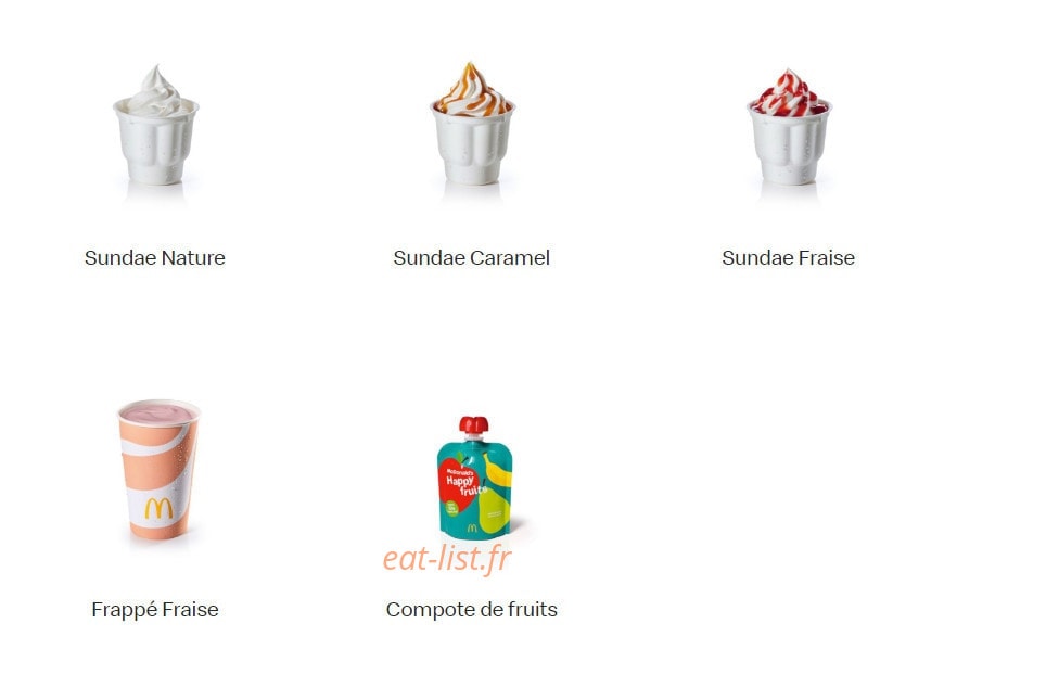 Mc Donald's — carte page 10
