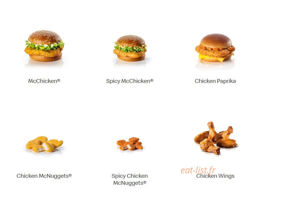 Mc Donald's — carte page 5