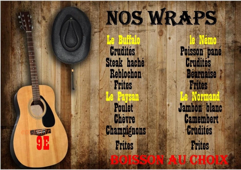 Ô Saloon — carte page 1