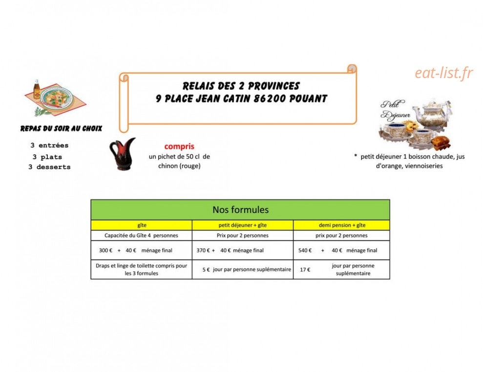 Relais des 2 Provinces — carte page 1