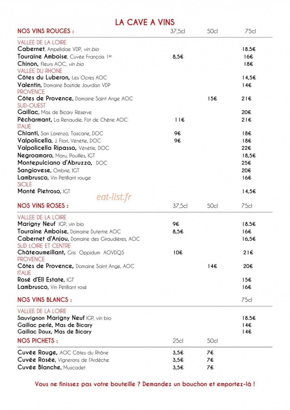 La Codalie — carte page 6