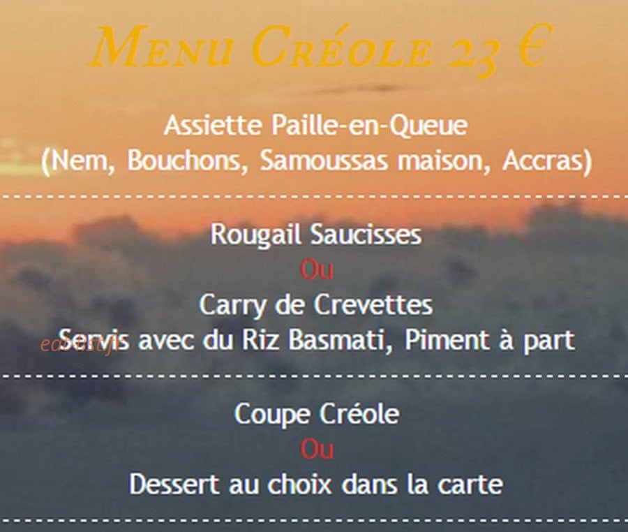 Le Paille en Queue à Saint Remy Sur Creuse menu et photos