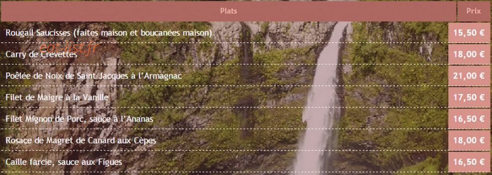 Le Paille en Queue — carte page 2