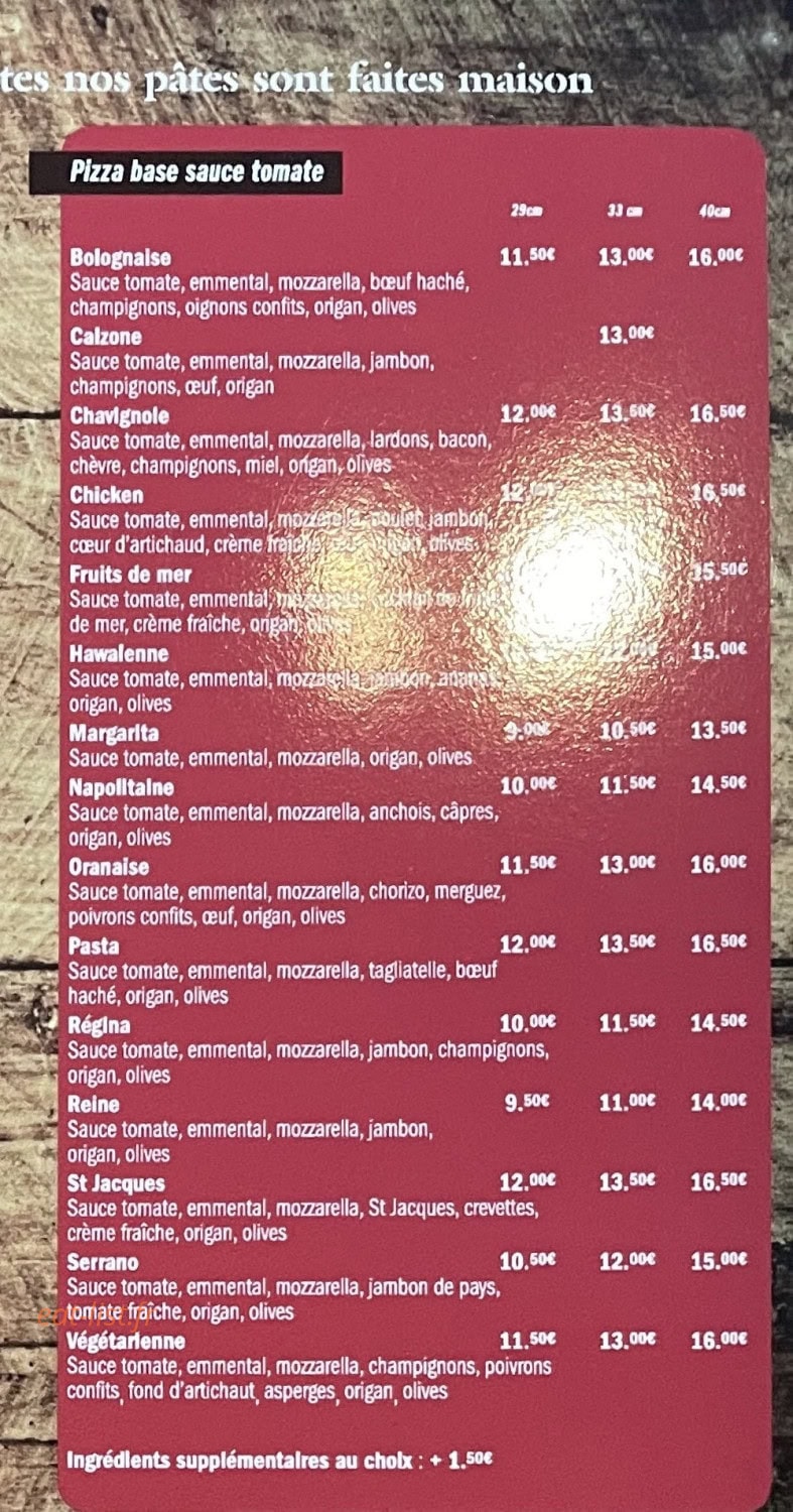 Food pizz burger — carte page 3