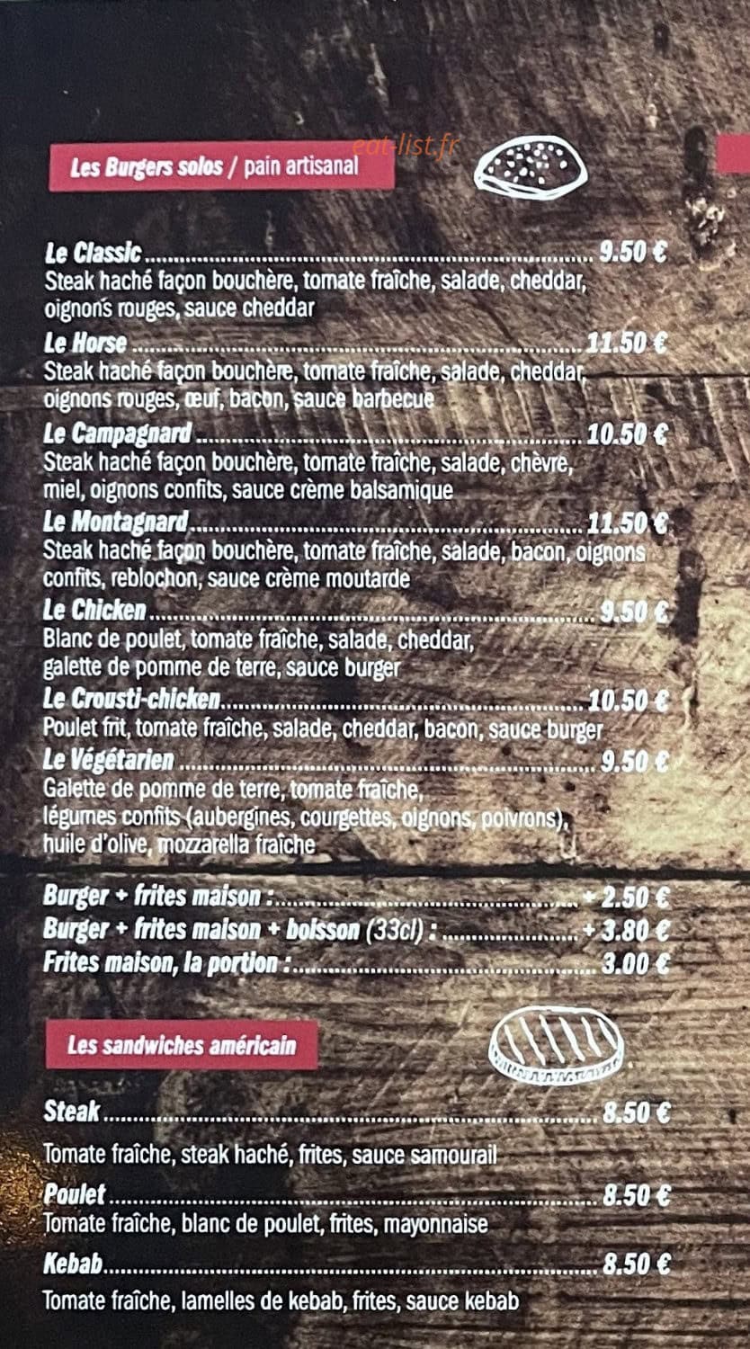 Food pizz burger — carte page 1