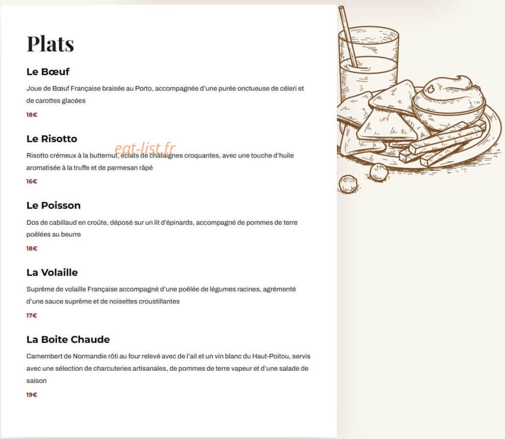 La Table Mailloise — carte page 3