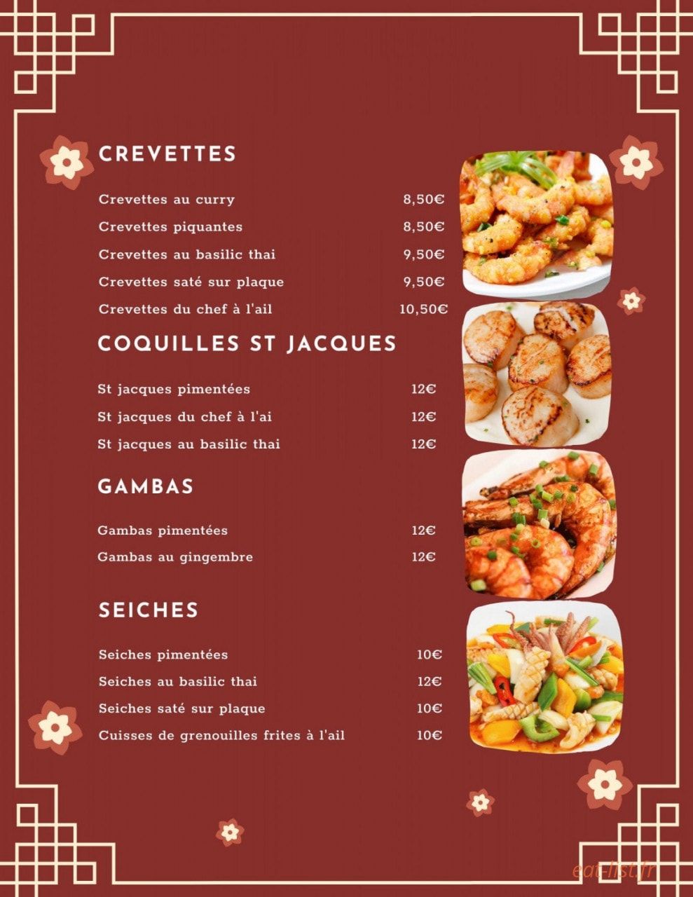 Hoa Binh Restaurant — carte page 2