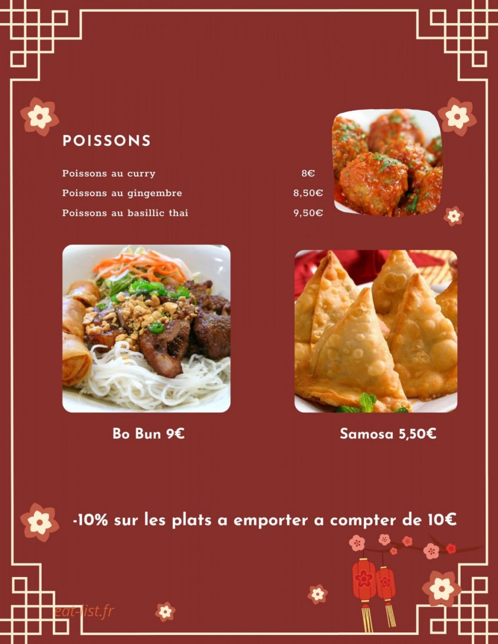 Hoa Binh Restaurant — carte page 4