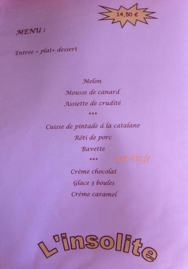 L'Insolite — carte page 2