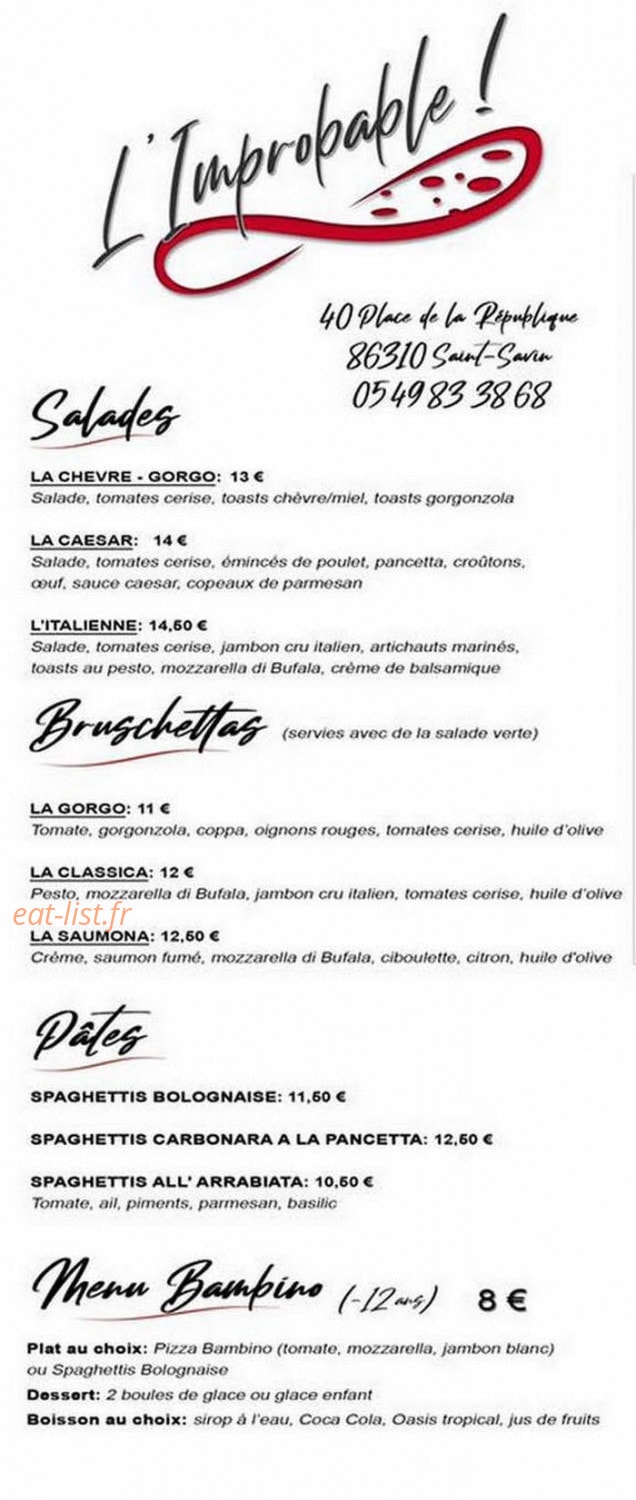 L'Improbable ! — carte page 2