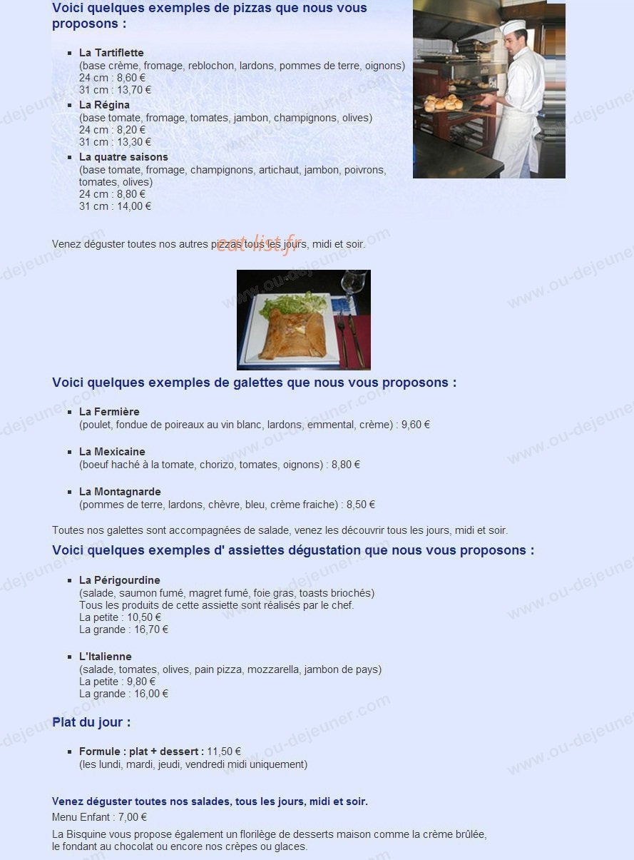 La Bisquine — carte page 1