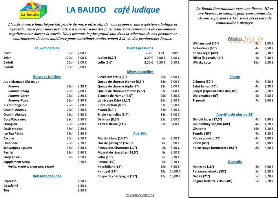 La Baudo — carte page 1