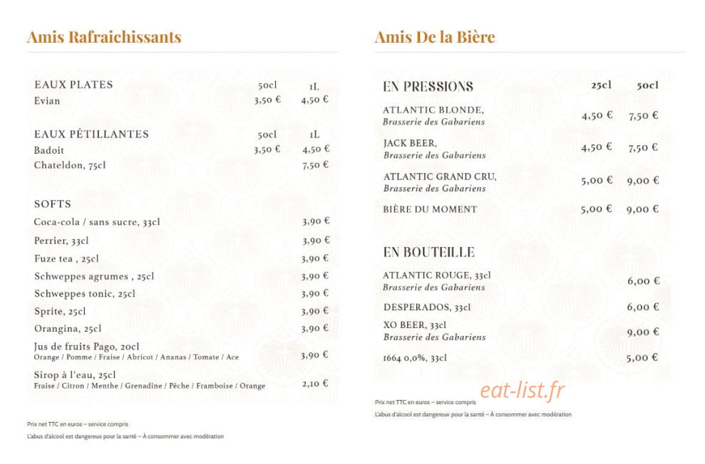 Aux Bons Amis — carte page 4