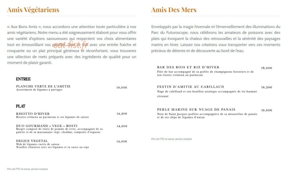 Aux Bons Amis — carte page 2