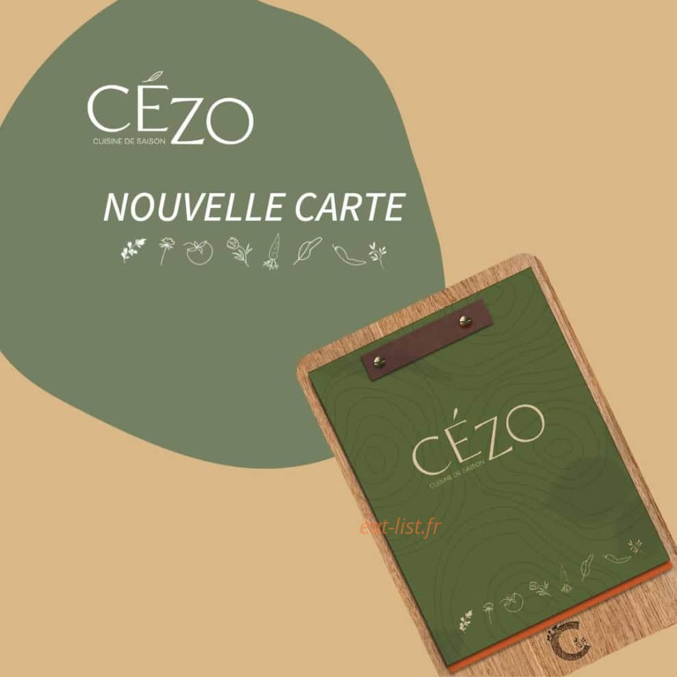 Cézo Restaurant — carte page 1