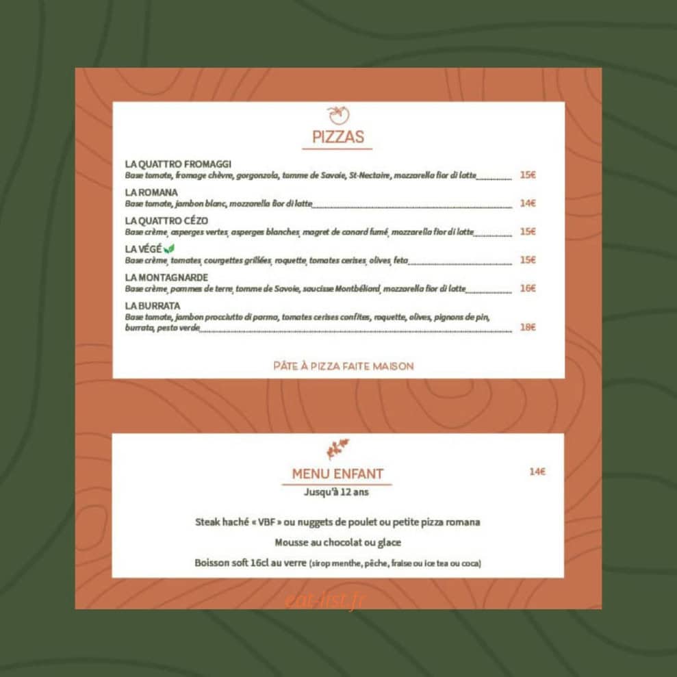 Cézo Restaurant — carte page 4