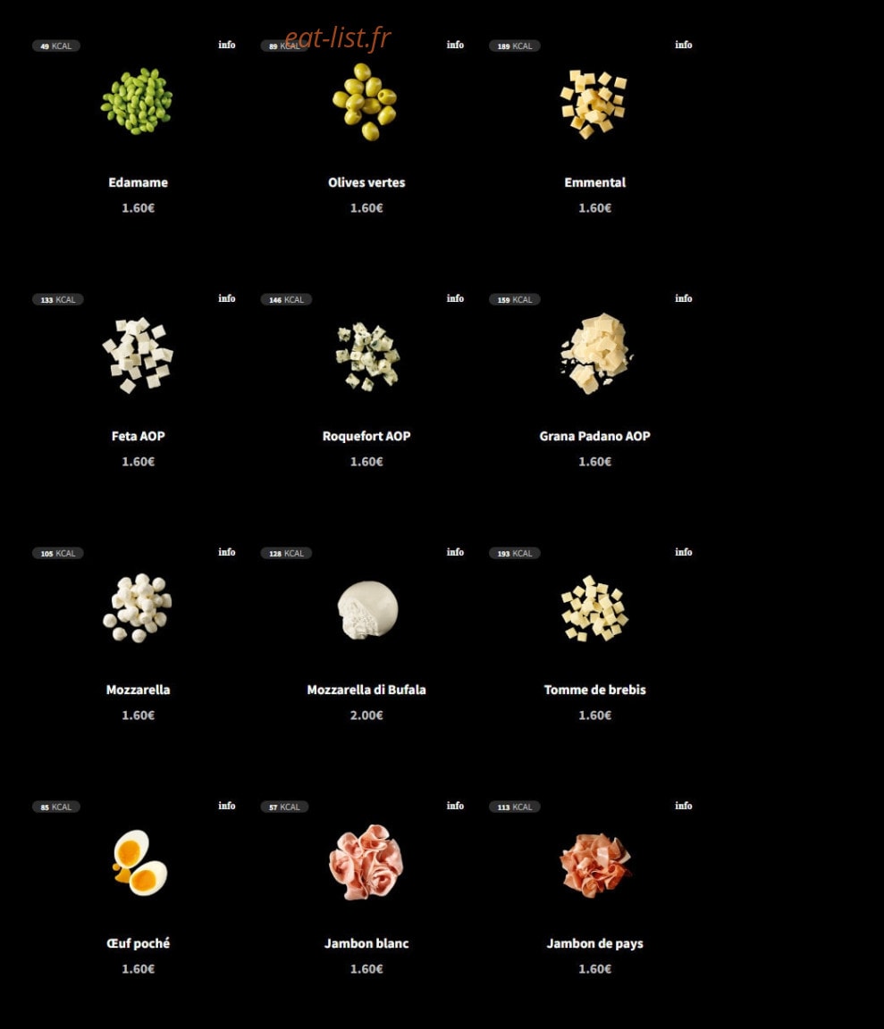 Eat Salad — carte page 4