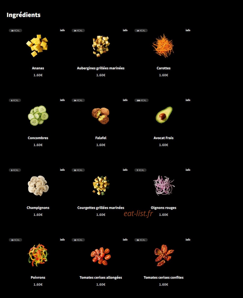 Eat Salad — carte page 3