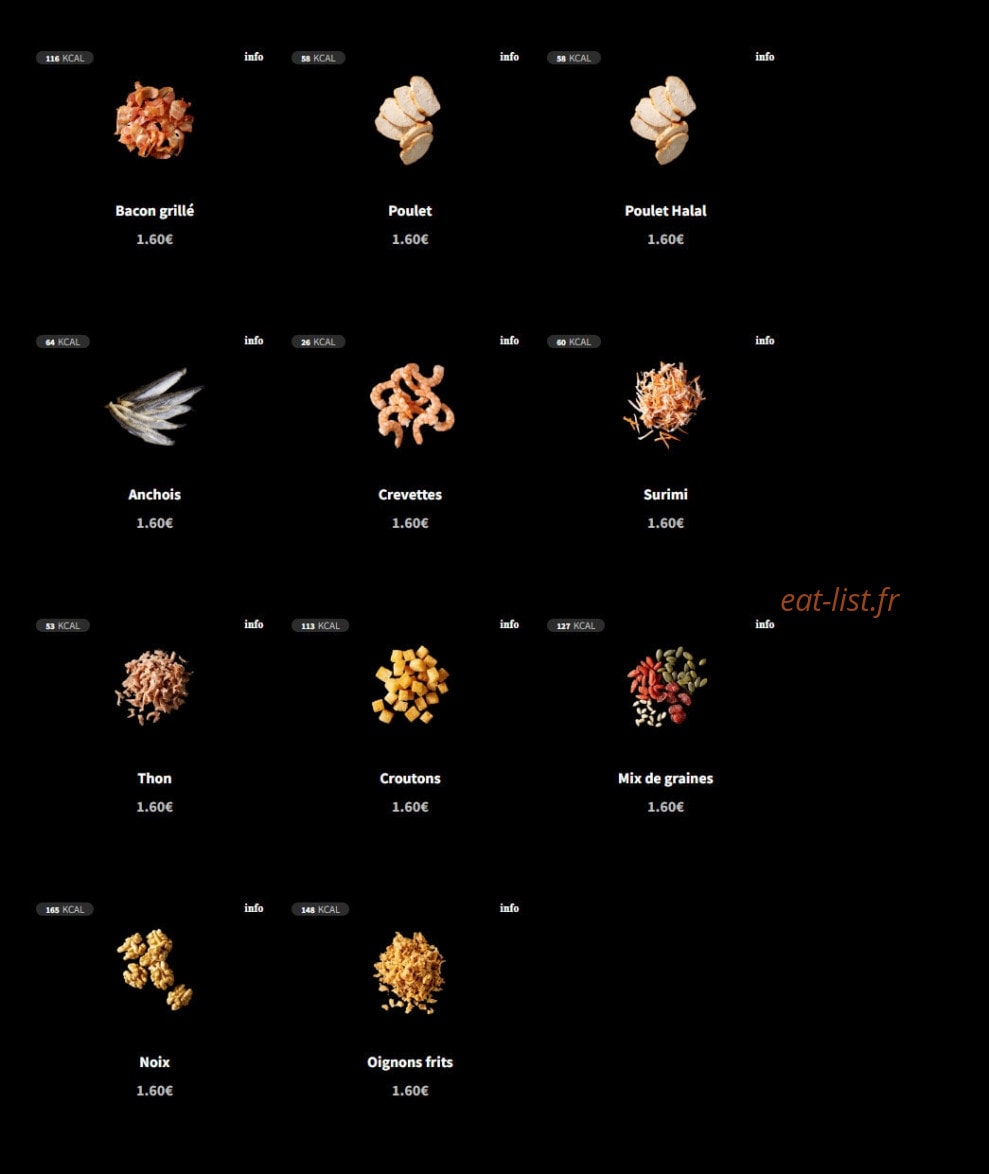 Eat Salad — carte page 5