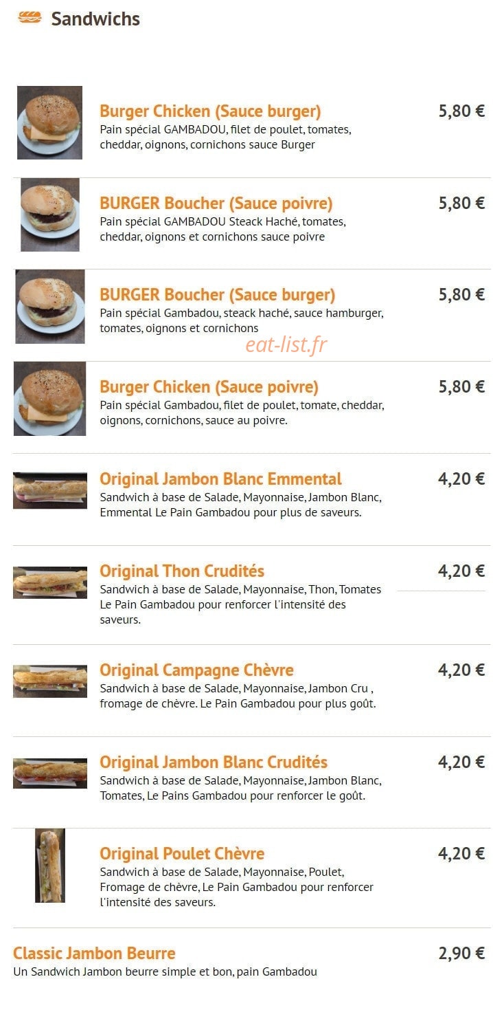 La Gambadou — carte page 2