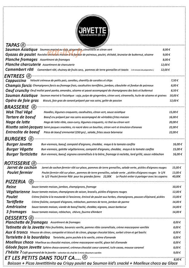 La Javette — carte page 1