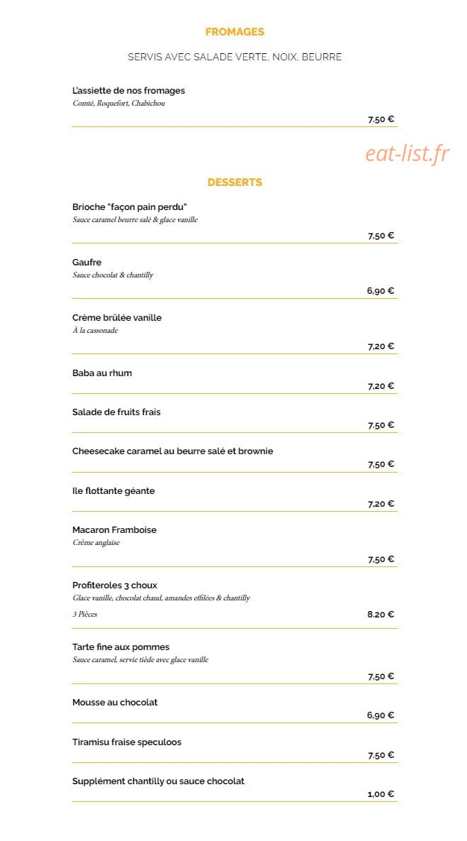 La Taverne — carte page 7