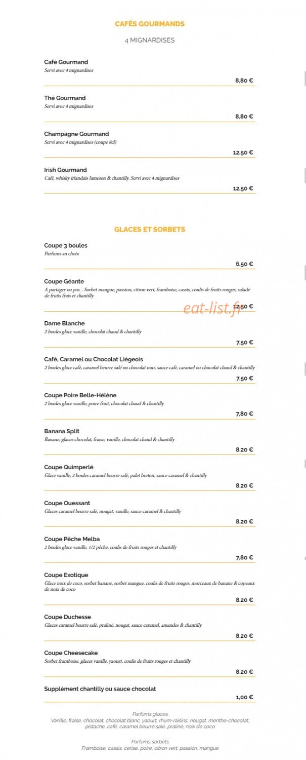 La Taverne — carte page 8