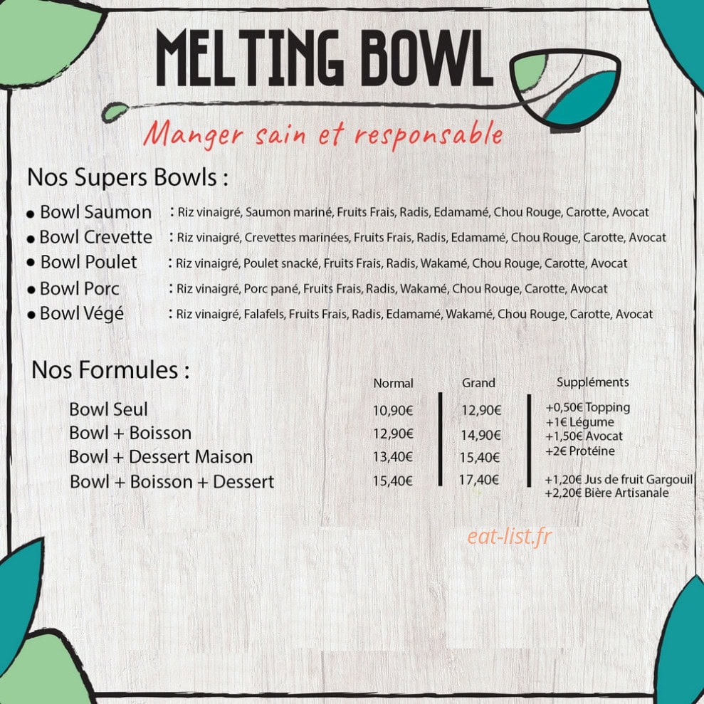 Melting Bowl — carte page 1