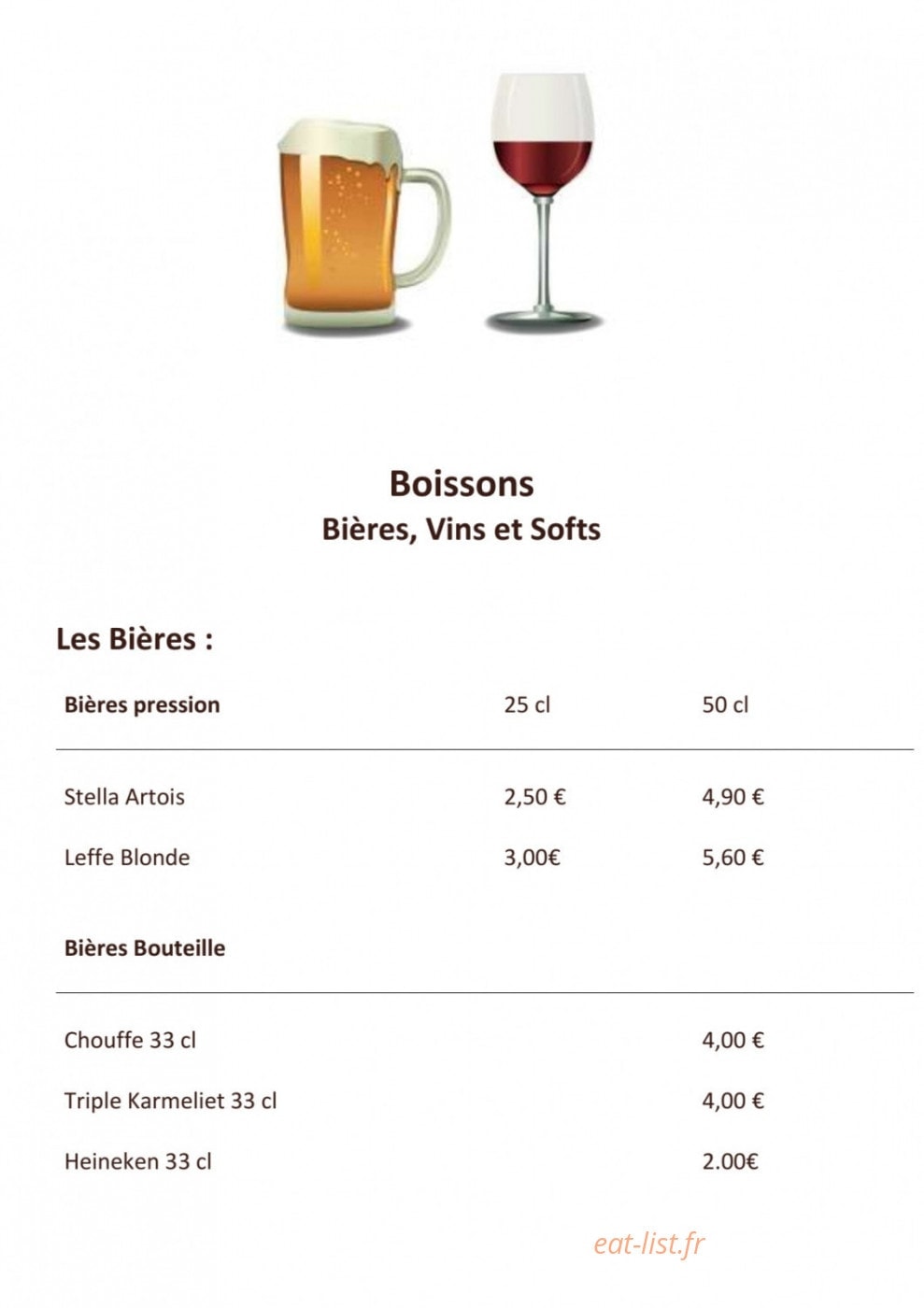 Friterie des chalets — carte page 5