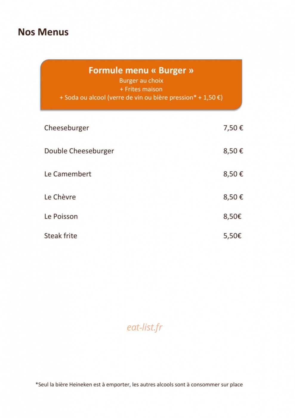 Friterie des chalets — carte page 4