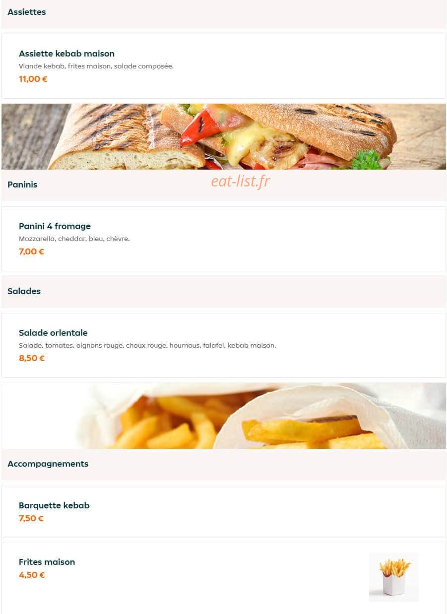 Dz kebab — carte page 2