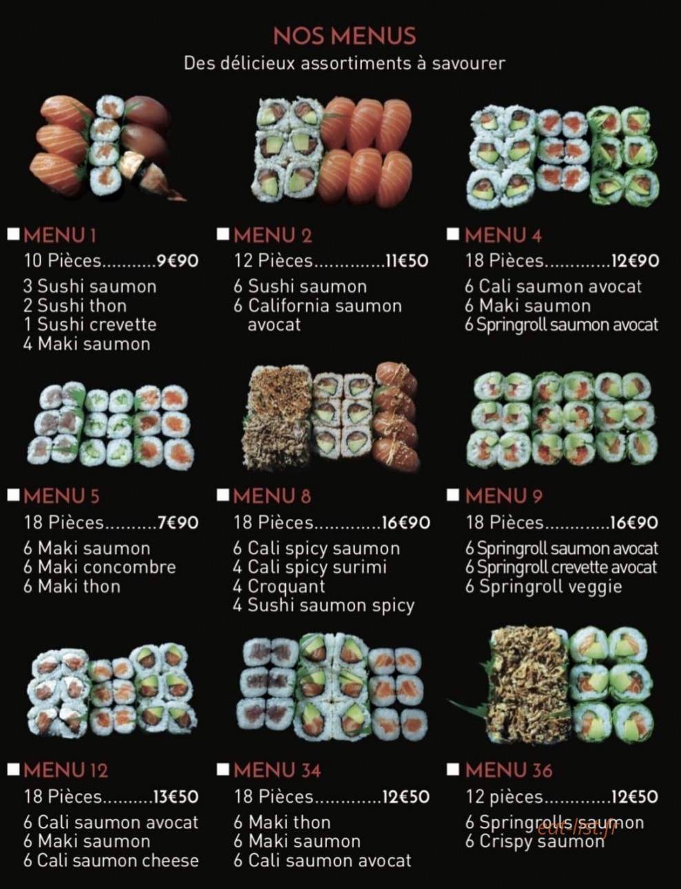 Japan Sushi — carte page 3