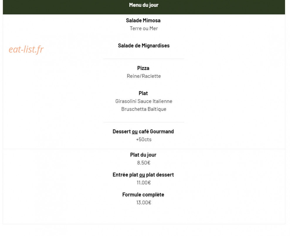 La Paillote — carte page 5