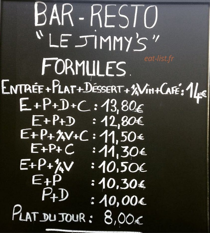 Le Jimmy's — carte page 2