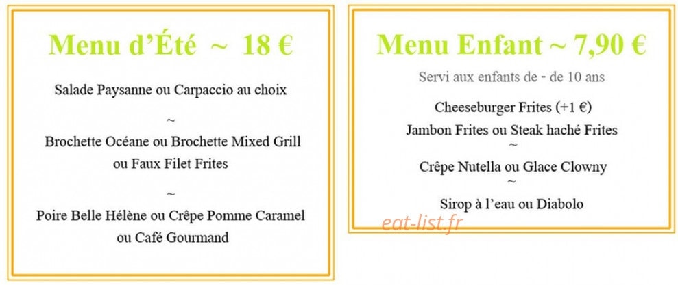 Le bar a crepe — carte page 3
