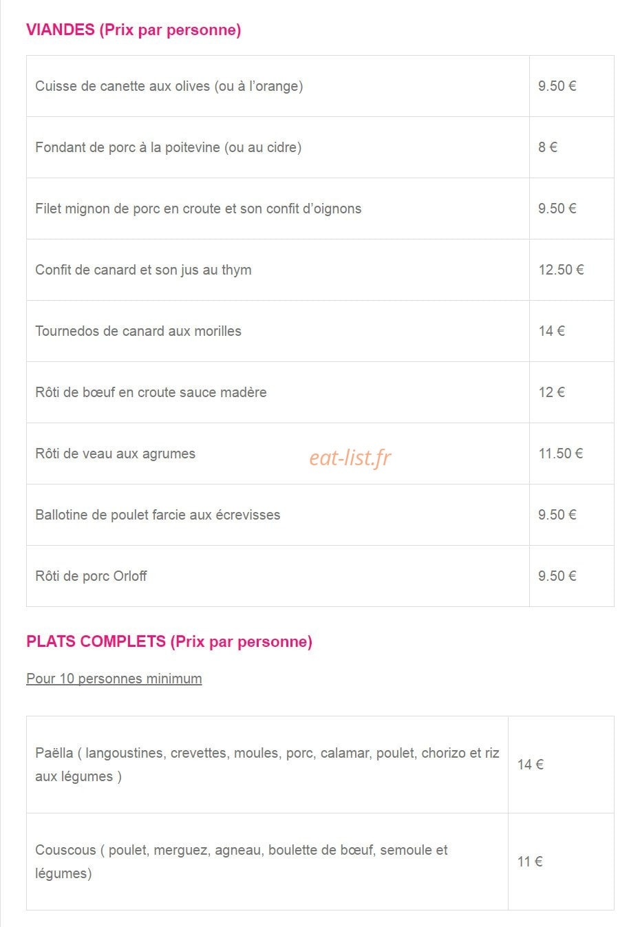 Chez Lui — carte page 3