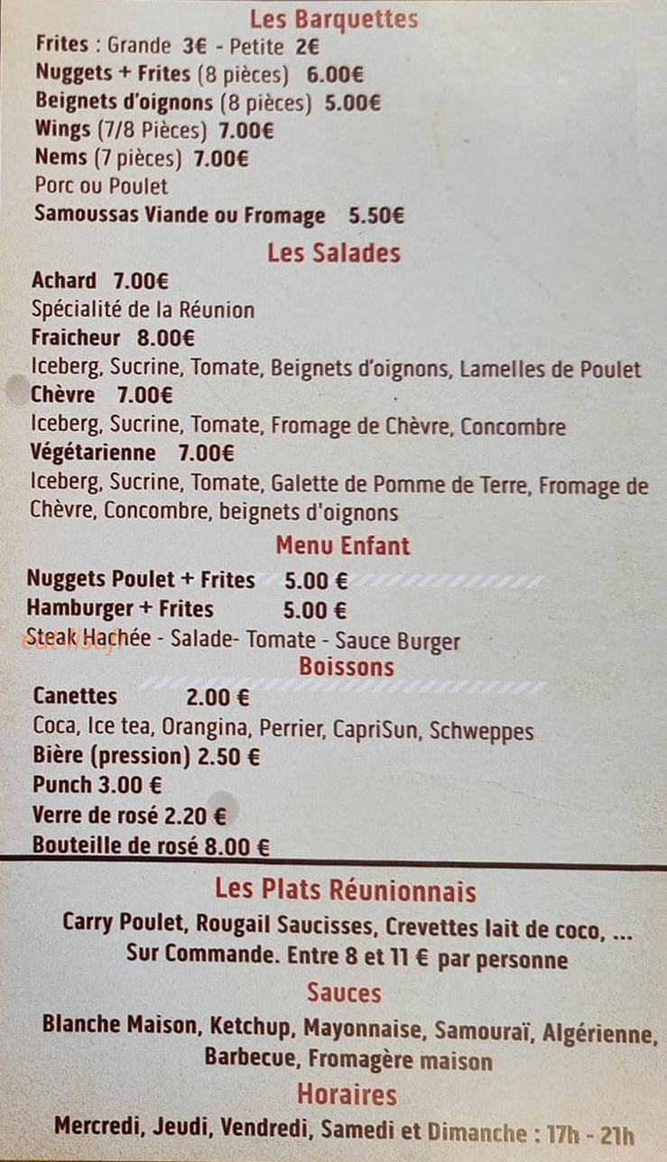 Case des Saveurs Chez Lucie — carte page 2
