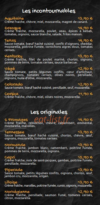 Aux Défis Gourmands — carte page 3